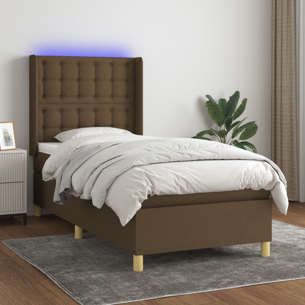 Boxspring Met Matras En Led Stof