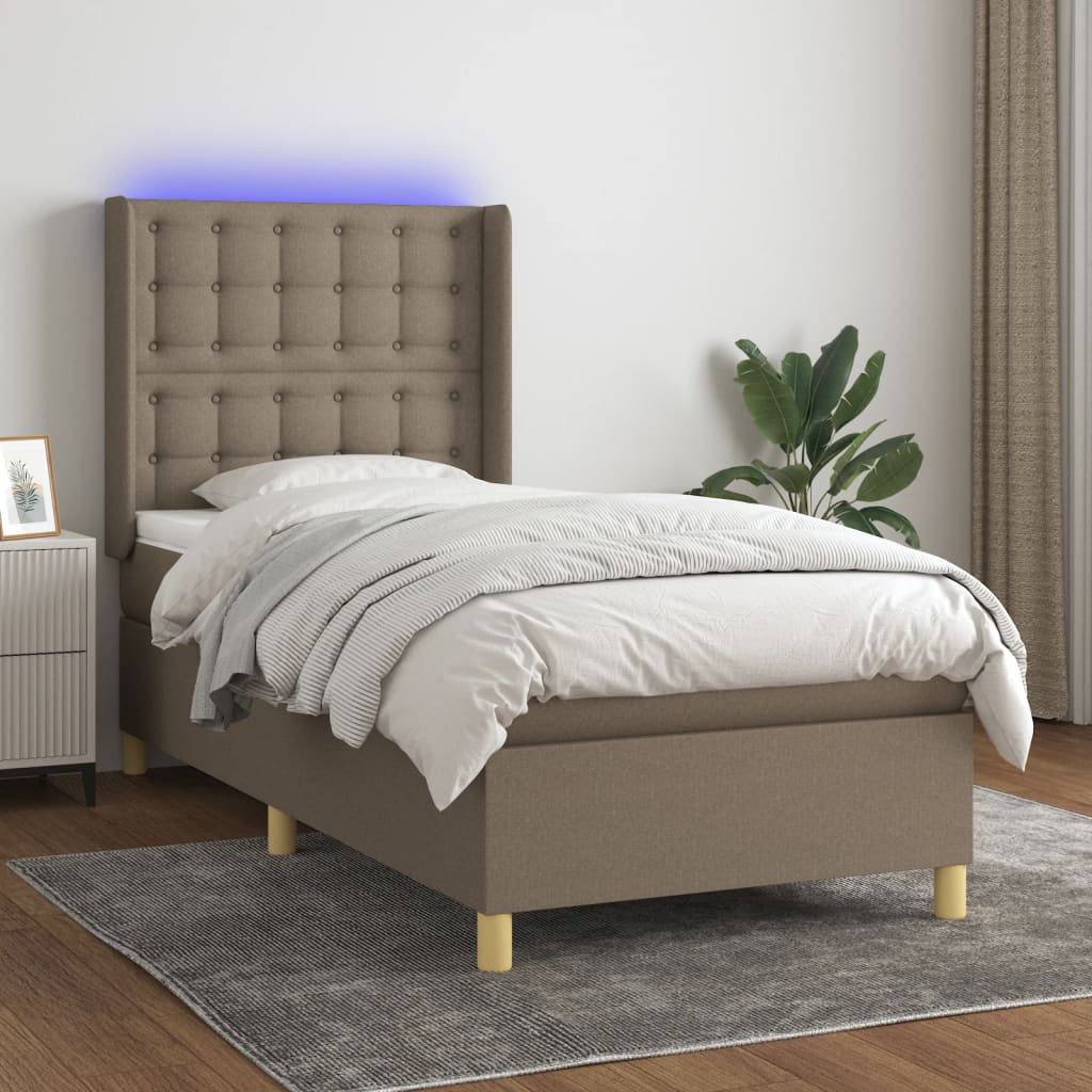 Boxspring Met Matras En Led Stof
