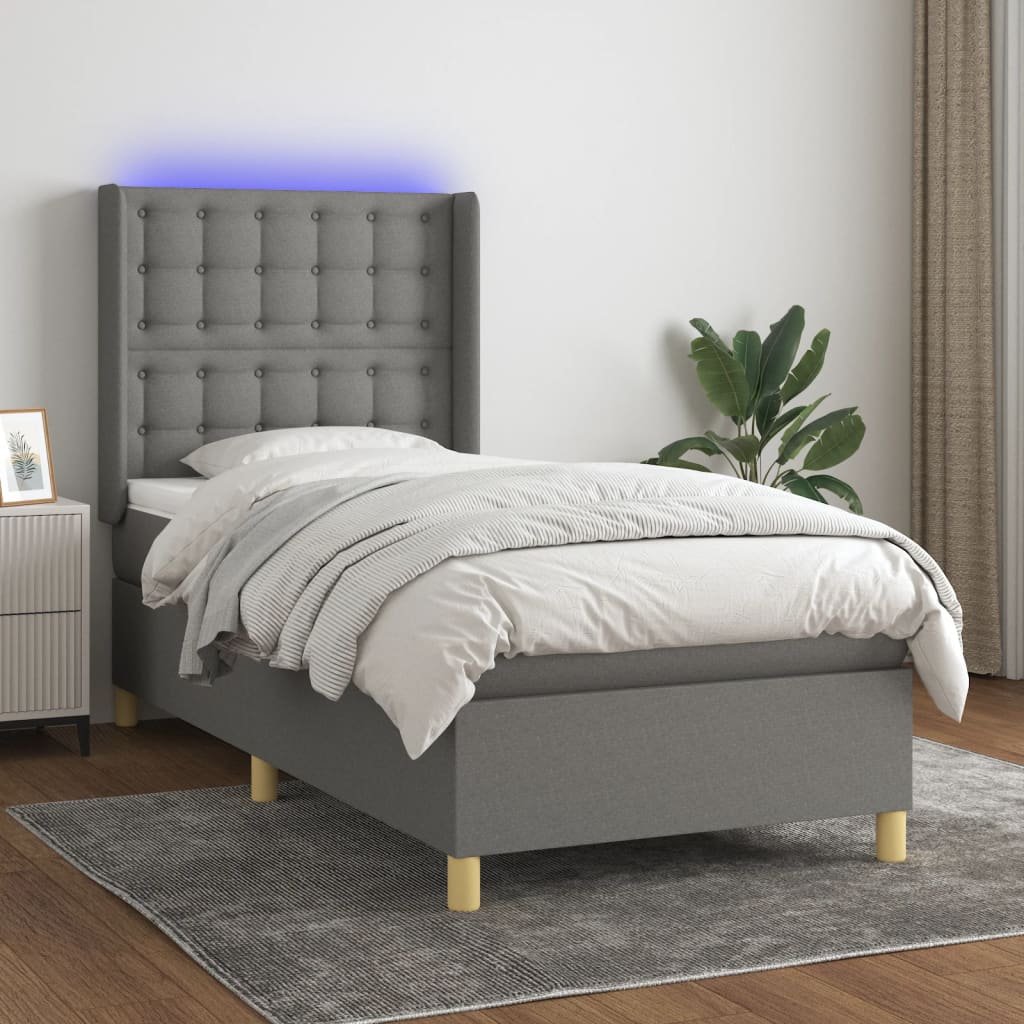 Boxspring Met Matras En Led Stof