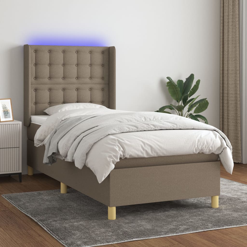 Boxspring Met Matras En Led Stof