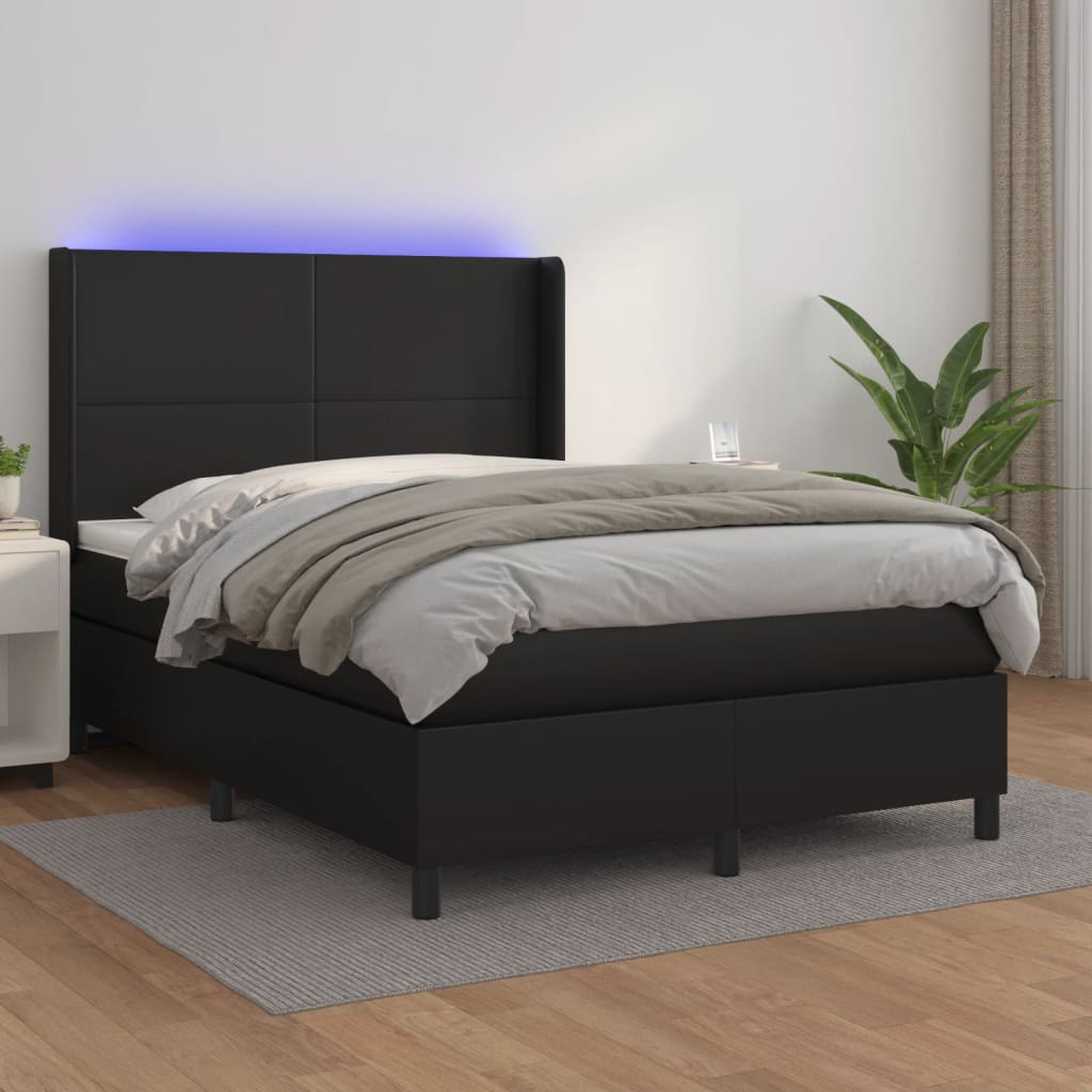 Boxspring Met Matras En Led Kunstleer