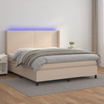 Boxspring Met Matras En Led Kunstleer