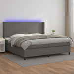 Boxspring Met Matras En Led Kunstleer