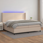 Boxspring Met Matras En Led Kunstleer