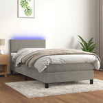 Boxspring Met Matras En Led Fluweel