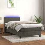 Boxspring Met Matras En Led Fluweel