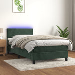 Boxspring Met Matras En Led Fluweel