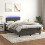 Boxspring Met Matras En Led Fluweel