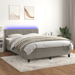 Boxspring Met Matras En Led Fluweel