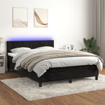 Boxspring Met Matras En Led Fluweel
