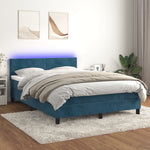 Boxspring Met Matras En Led Fluweel