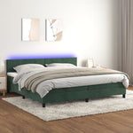 Boxspring Met Matras En Led Fluweel