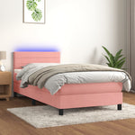 Boxspring Met Matras En Led Fluweel