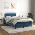 Boxspring Met Matras En Led Fluweel