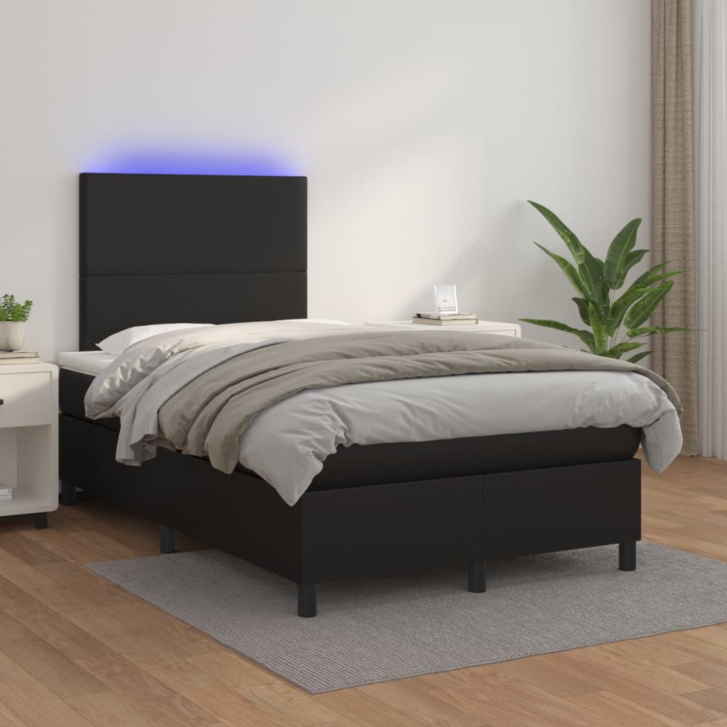Boxspring Met Matras En Led Kunstleer