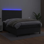 Boxspring Met Matras En Led Kunstleer