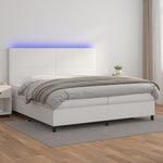 Boxspring Met Matras En Led Kunstleer