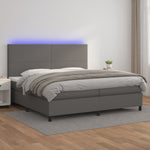 Boxspring Met Matras En Led Kunstleer