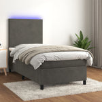 Boxspring Met Matras En Led Fluweel