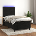 Boxspring Met Matras En Led Fluweel