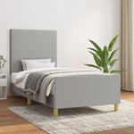 Bedframe Zonder Matras Stof Kleurig
