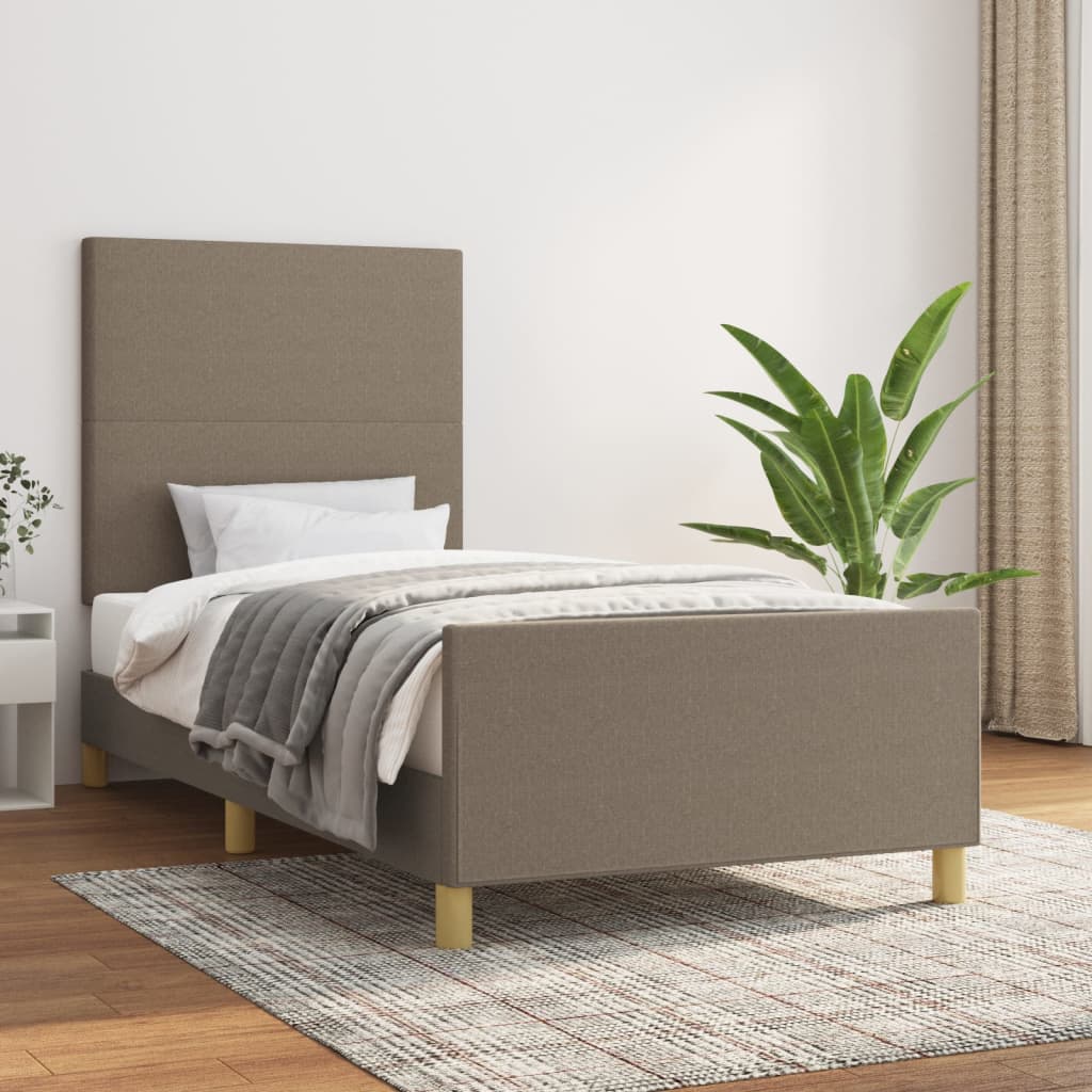 Bedframe Zonder Matras Stof Kleurig