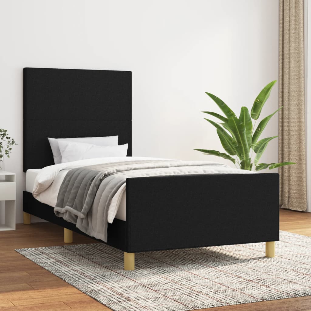 Bedframe Zonder Matras Stof Kleurig
