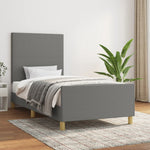 Bedframe Zonder Matras Stof Kleurig