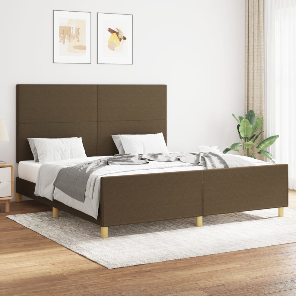 Bedframe Zonder Matras Stof Kleurig
