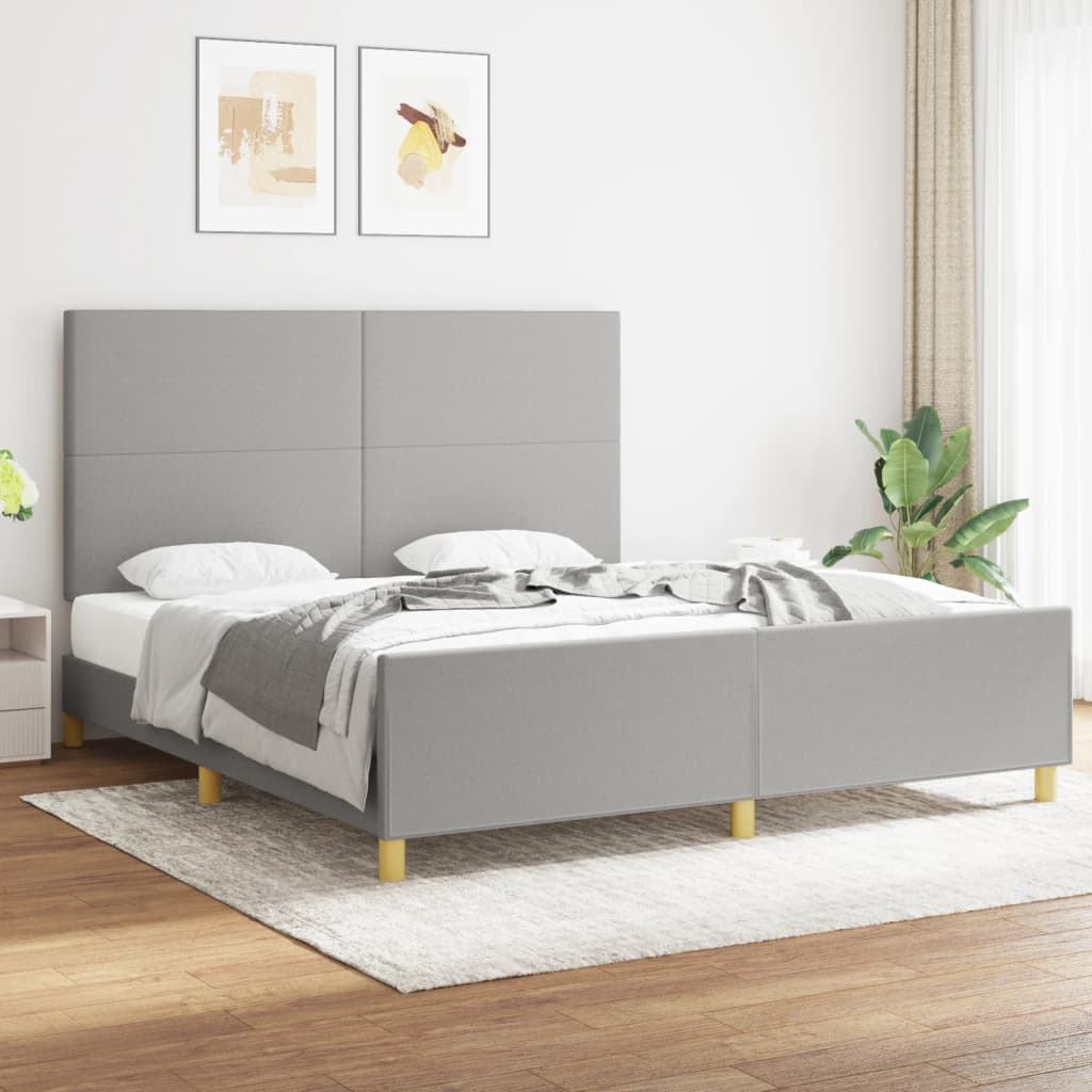 Bedframe Zonder Matras Stof Kleurig
