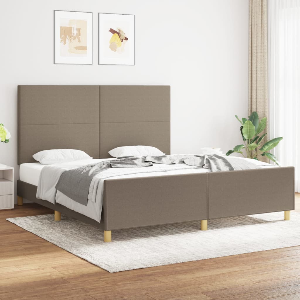 Bedframe Zonder Matras Stof Kleurig