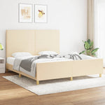 Bedframe Zonder Matras Stof Kleurig