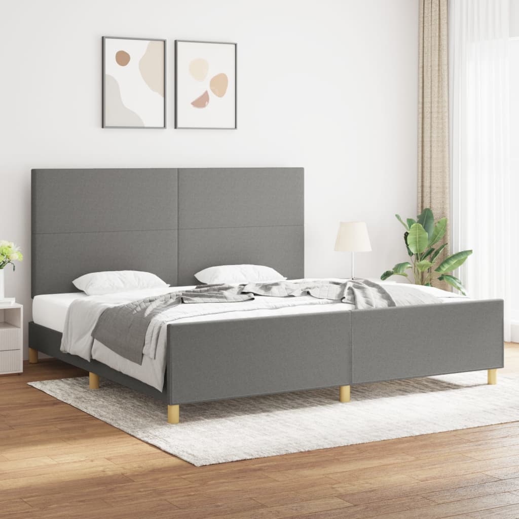 Bedframe Zonder Matras Stof Kleurig
