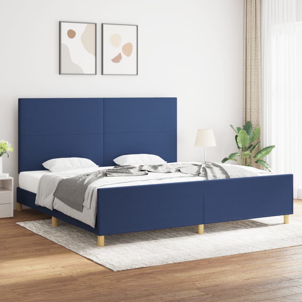 Bedframe Zonder Matras Stof Kleurig