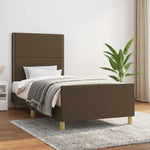 Bedframe Zonder Matras Stof Kleurig