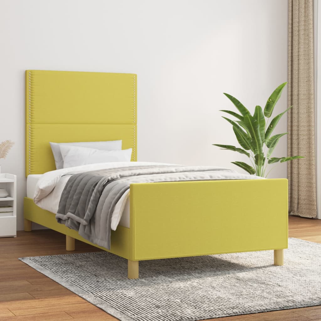 Bedframe Zonder Matras Stof Kleurig