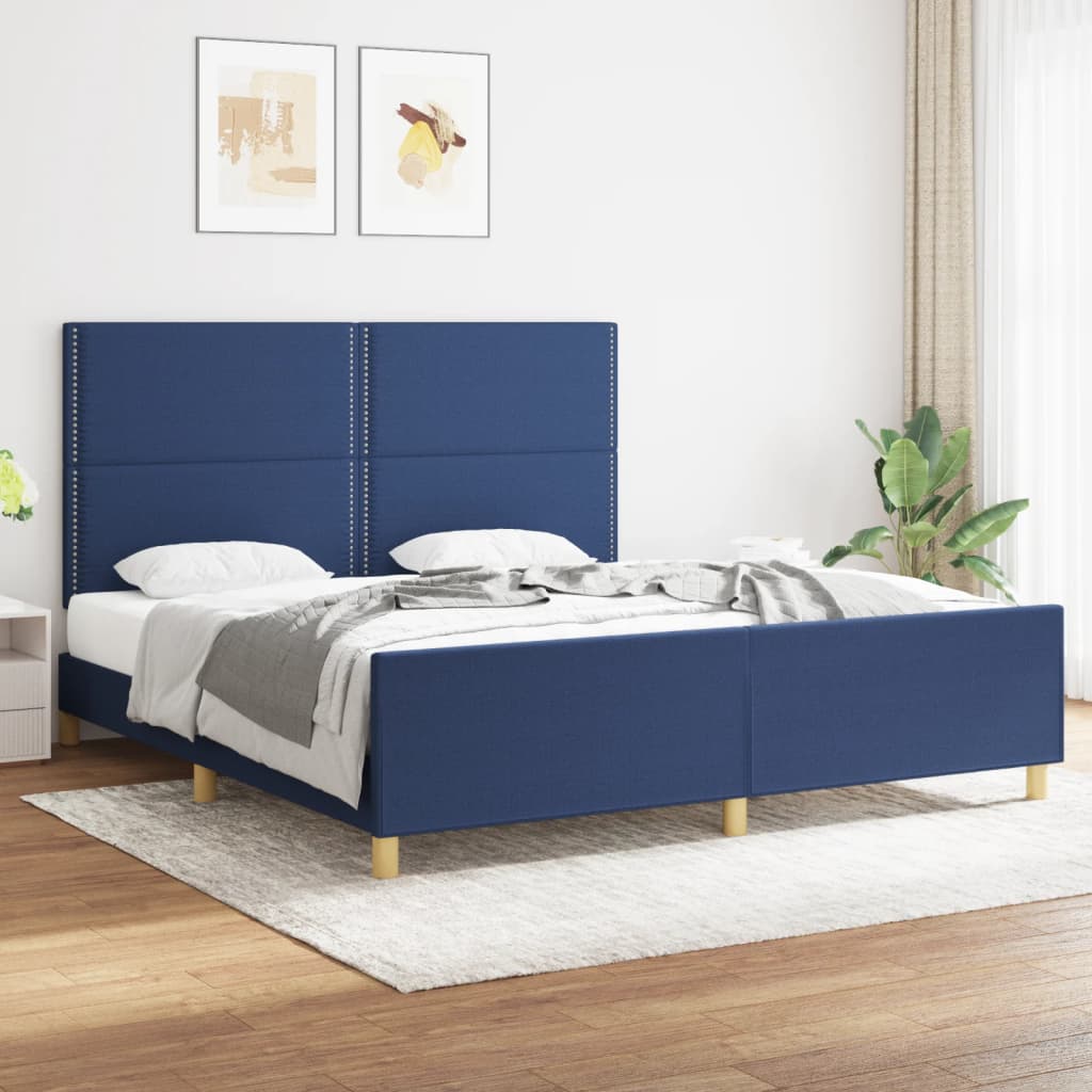 Bedframe Zonder Matras Stof Kleurig