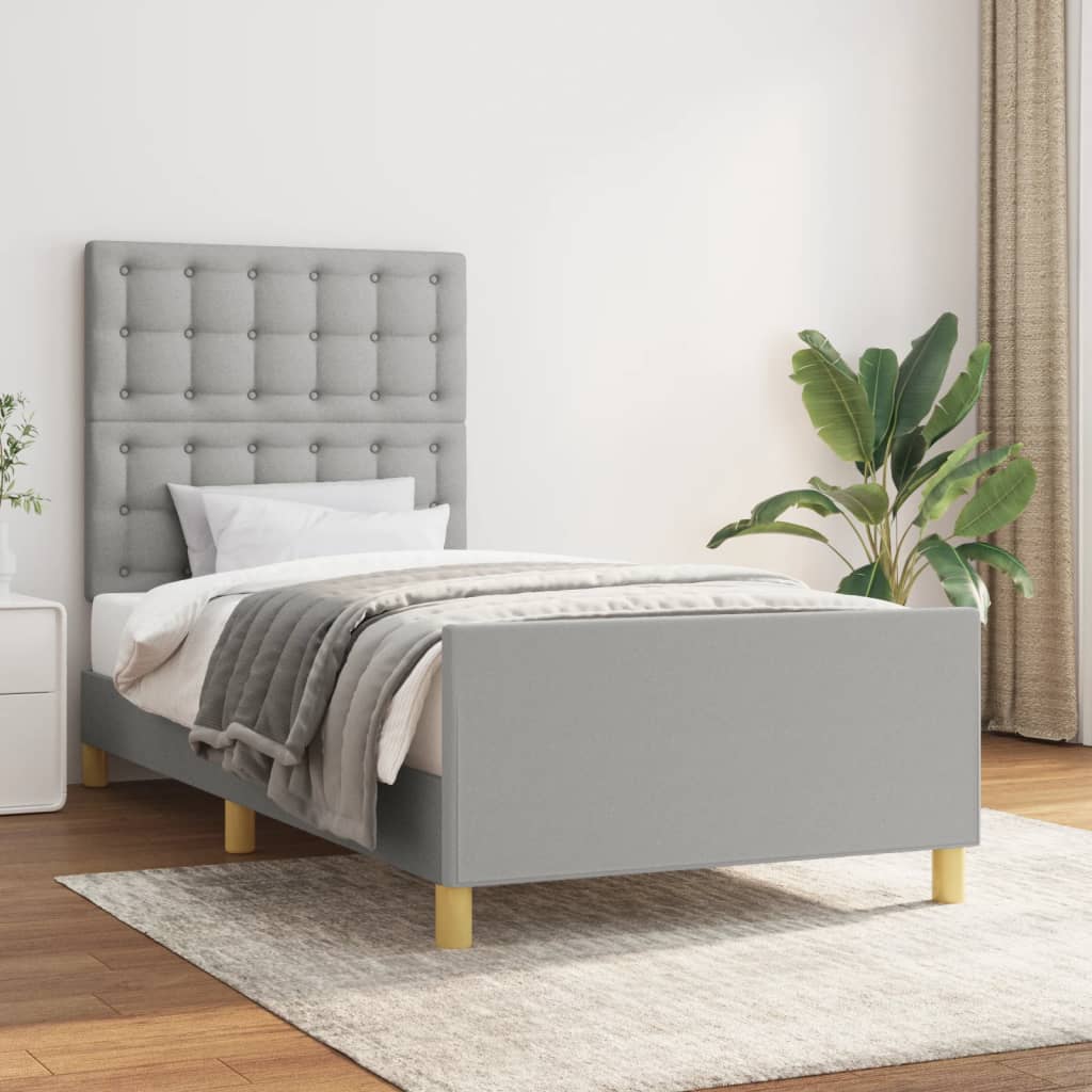 Bedframe Zonder Matras Stof Kleurig