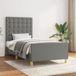 Bedframe Zonder Matras Stof Kleurig