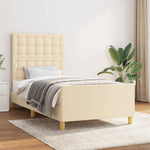 Bedframe Zonder Matras Stof Kleurig