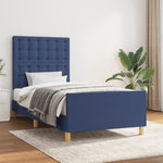 Bedframe Zonder Matras Stof Kleurig