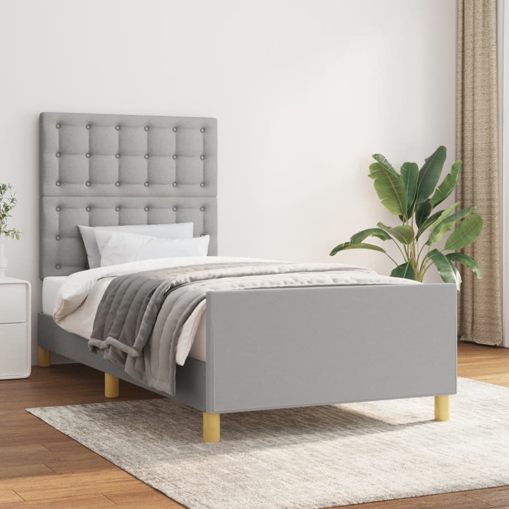 Bedframe Zonder Matras Stof Kleurig