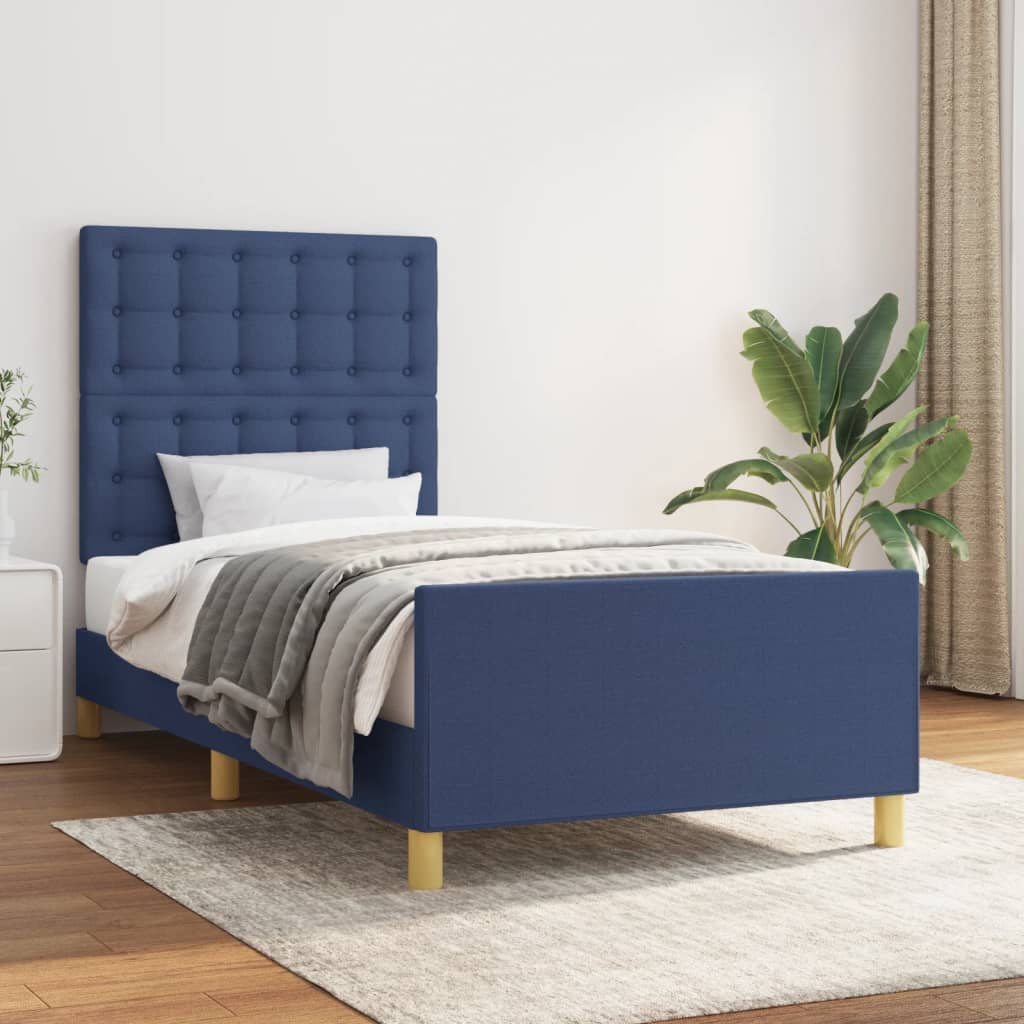 Bedframe Zonder Matras Stof Kleurig