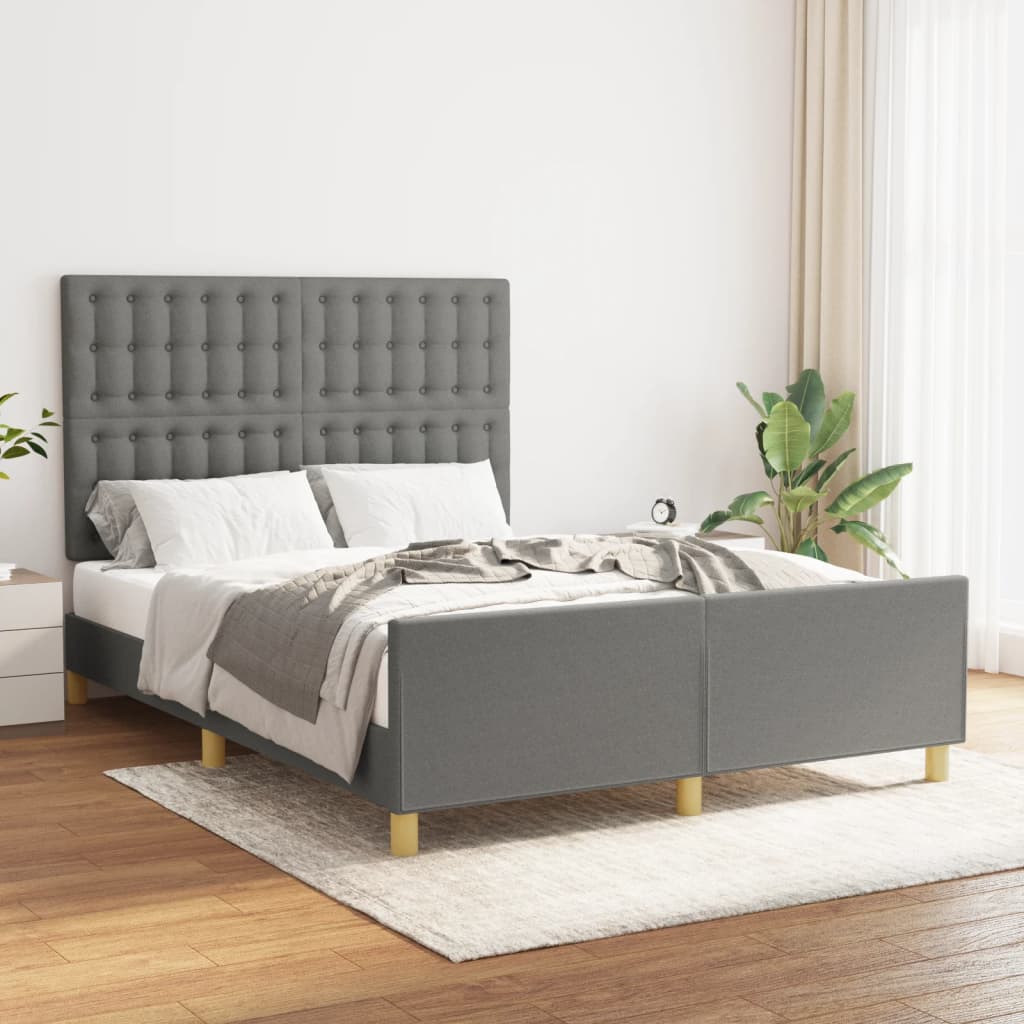 Bedframe Zonder Matras Stof Kleurig