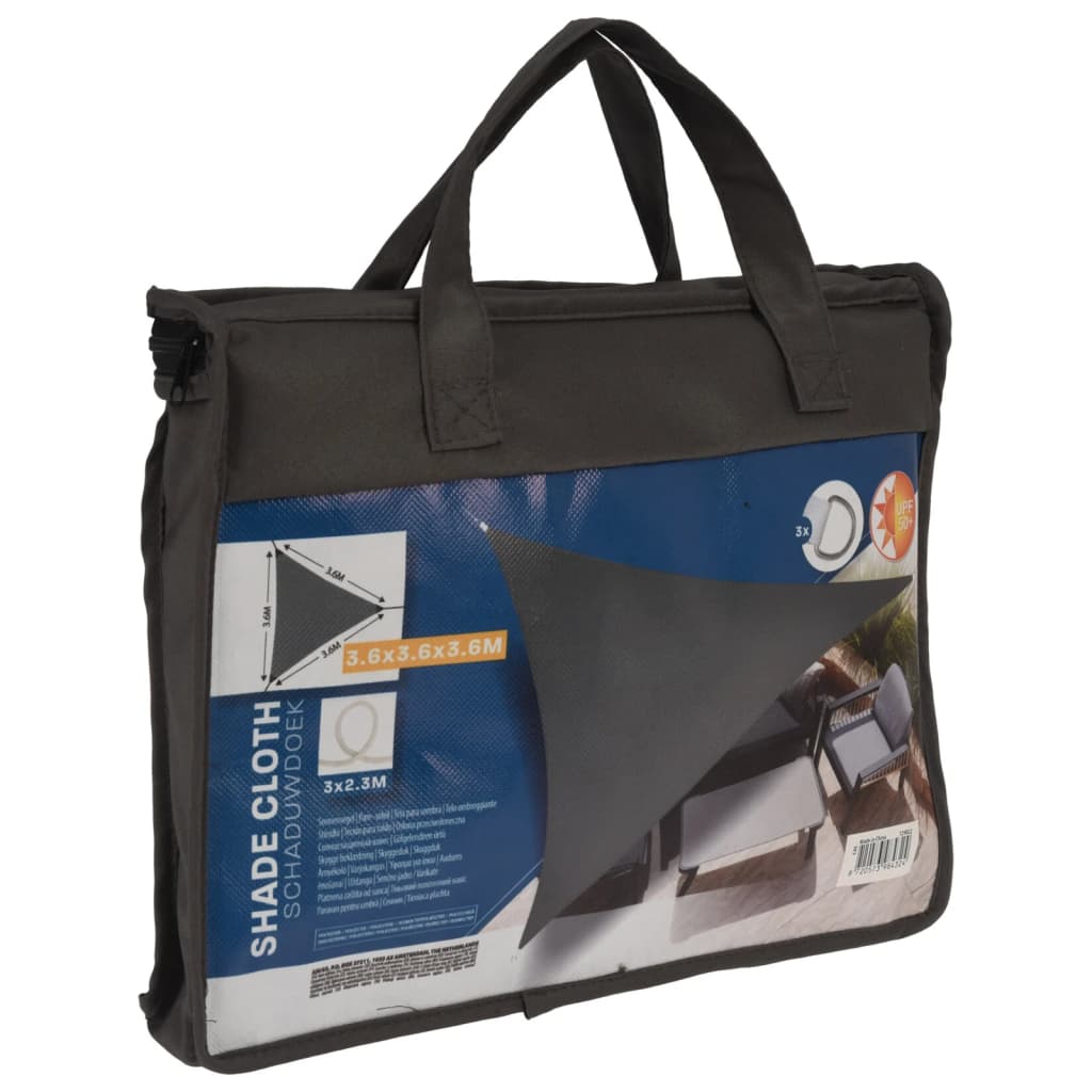 Progarden Schaduwdoek Driehoek 3,6X3,6X3,6 M Grijs