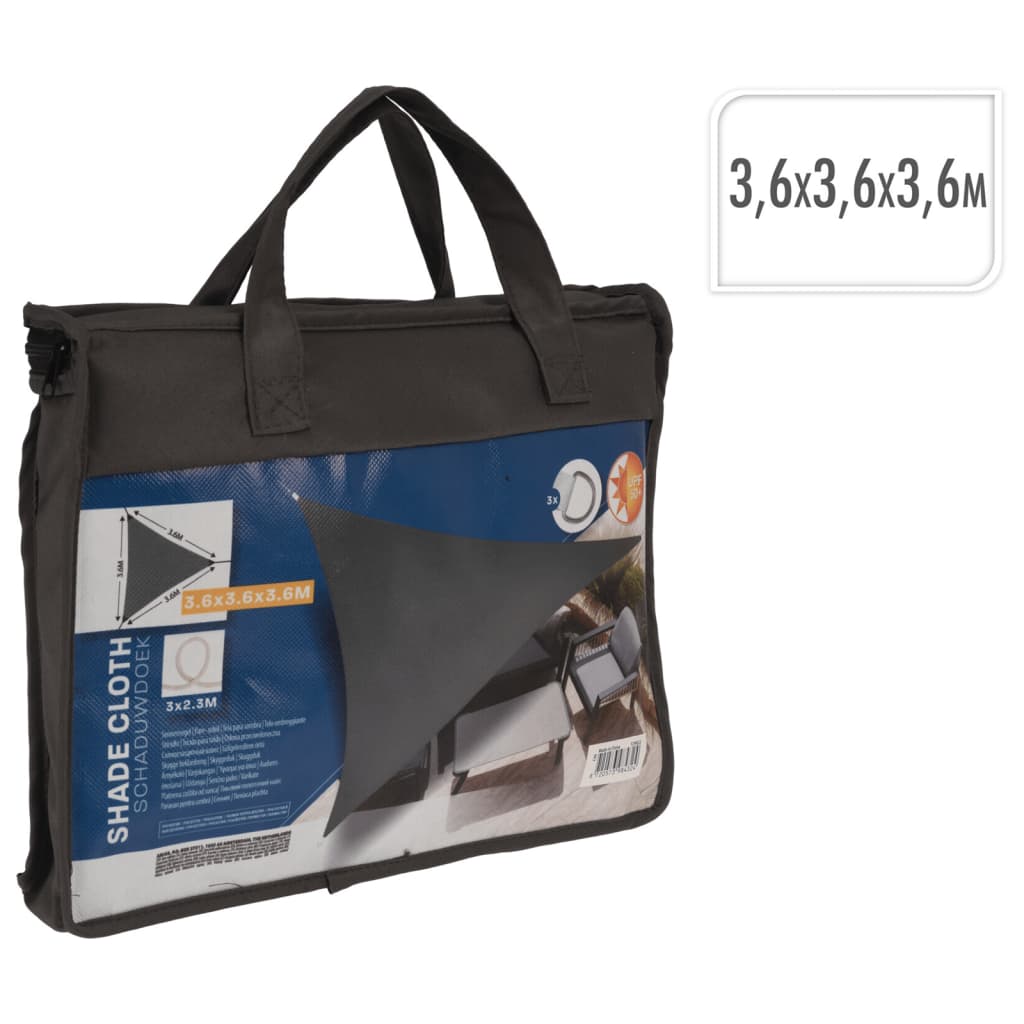 Progarden Schaduwdoek Driehoek 3,6X3,6X3,6 M Grijs