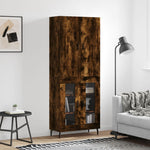 Hoge Kast 69,5X34X180 Cm Bewerkt Hout Kleurig