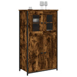 Hoge Kast 62X32X106,5 Cm Bewerkt Hout Kleurig