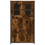 Hoge Kast 62X32X106,5 Cm Bewerkt Hout Kleurig