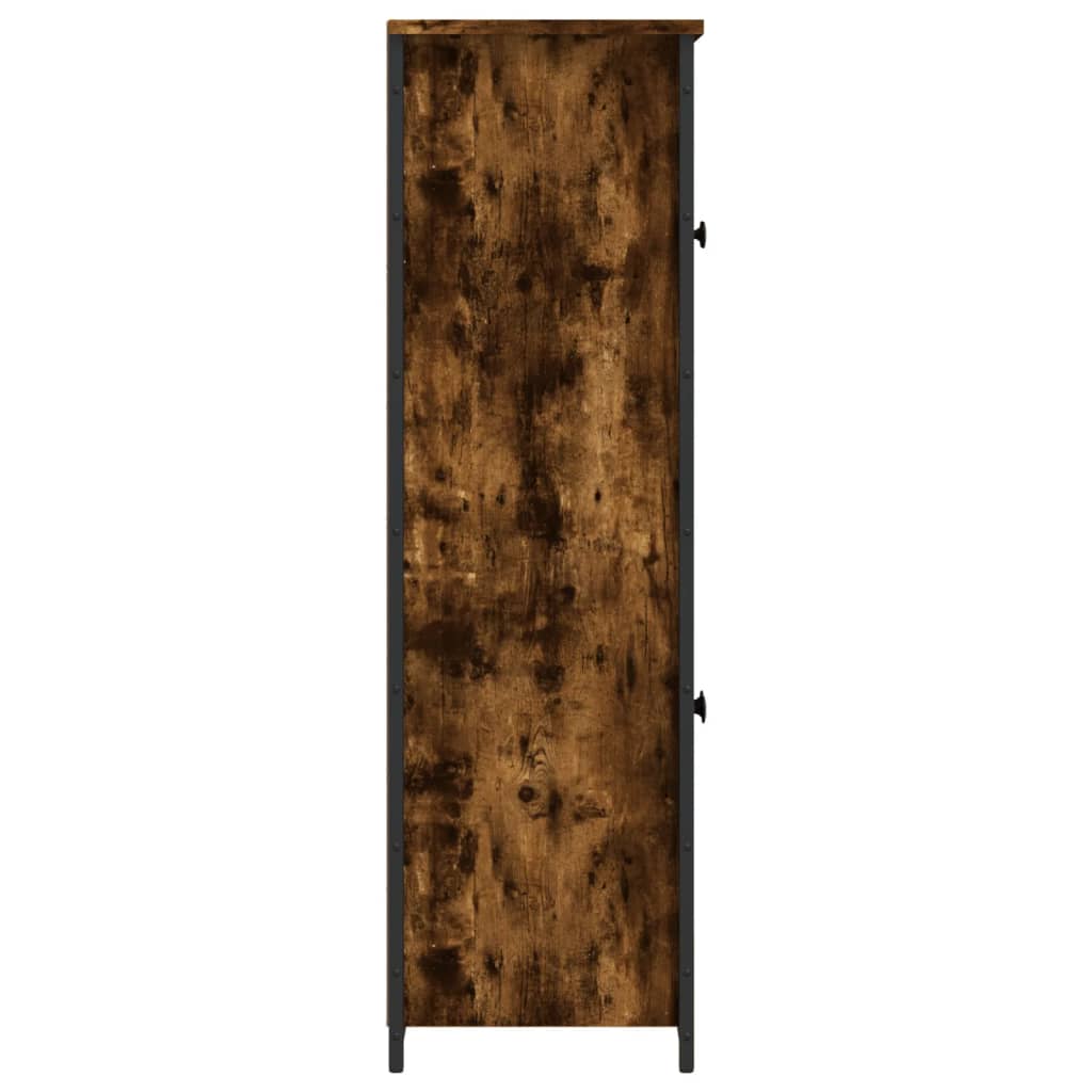 Hoge Kast 62X32X106,5 Cm Bewerkt Hout Kleurig
